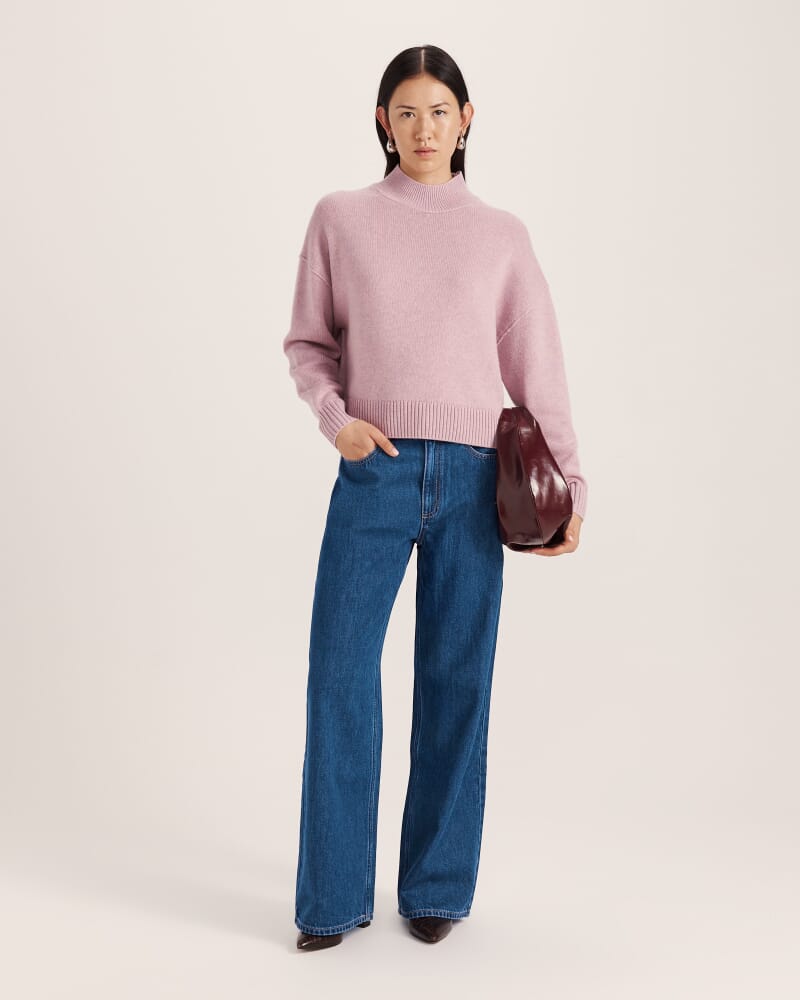 Nara Oversized Cashmere Blend Knit in PEONY