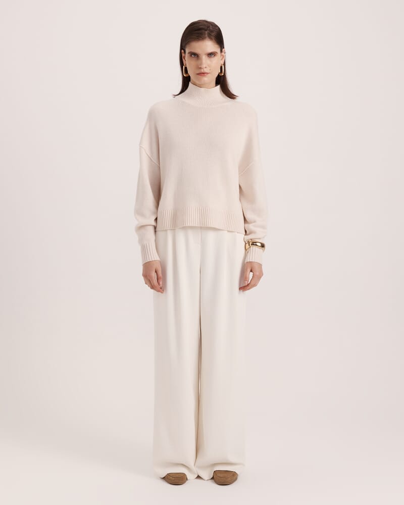 Nara Oversized Cashmere Blend Knit in VANILLA