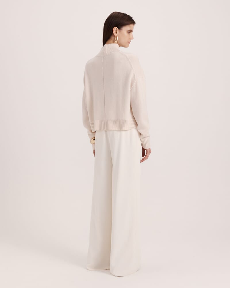 Nara Oversized Cashmere Blend Knit in VANILLA