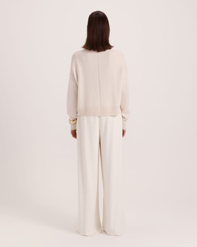 Nara Oversized Cashmere Blend Knit in VANILLA