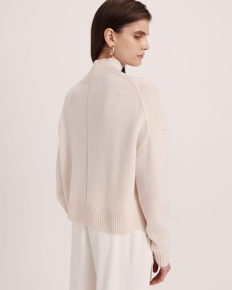 Nara Oversized Cashmere Blend Knit in VANILLA