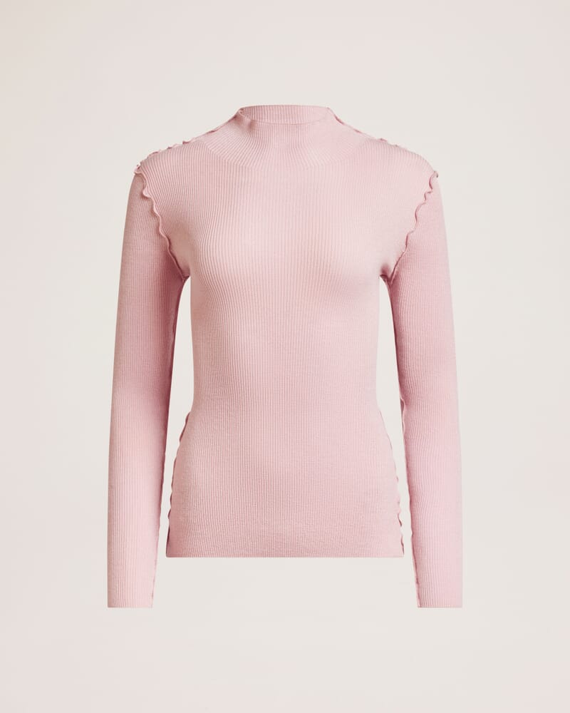 Estelle Long Sleeve Sparkling Knit in CARNATION
