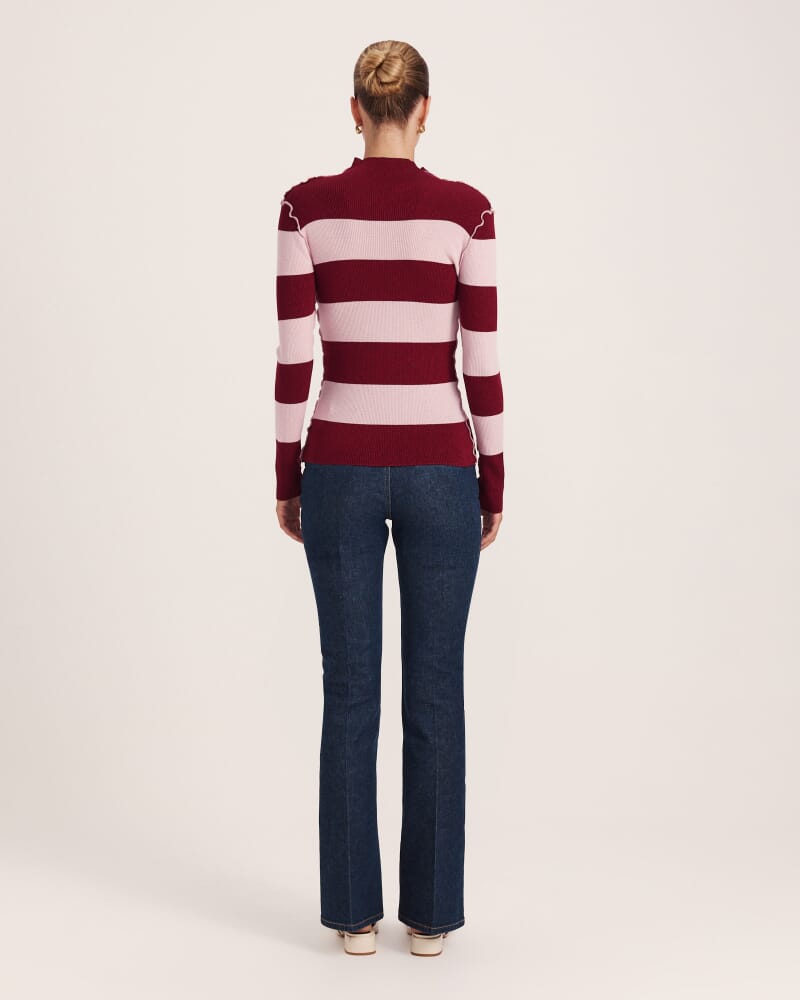 Estelle Long Sleeve Sparkling Knit in STRIPE