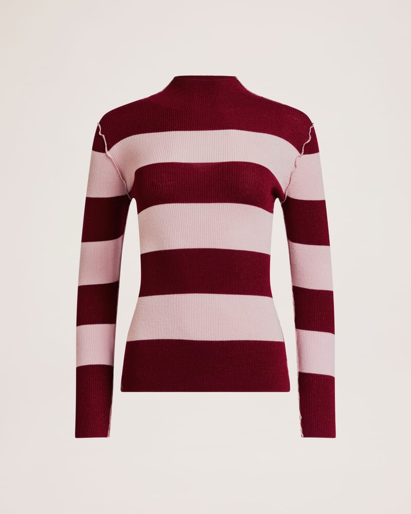 Estelle Long Sleeve Sparkling Knit in STRIPE