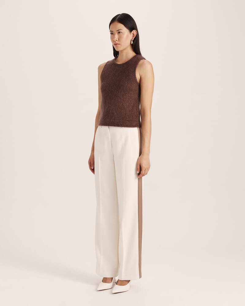 Maisy Mohair Knit Tank in CHOCOLATE