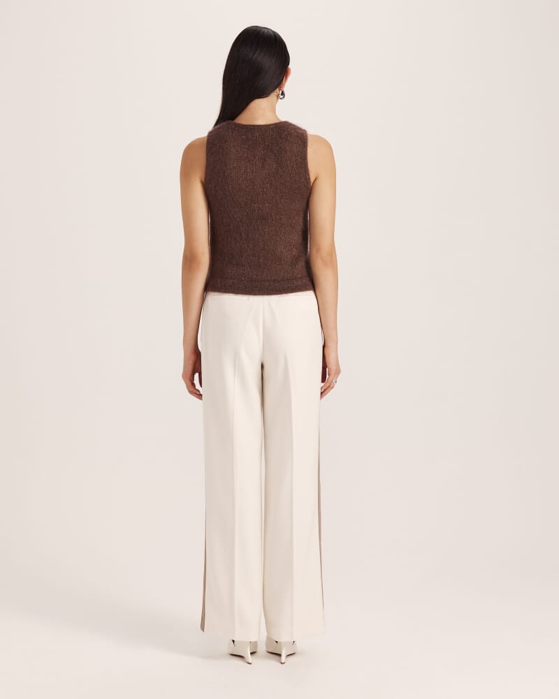 Maisy Mohair Knit Tank in CHOCOLATE