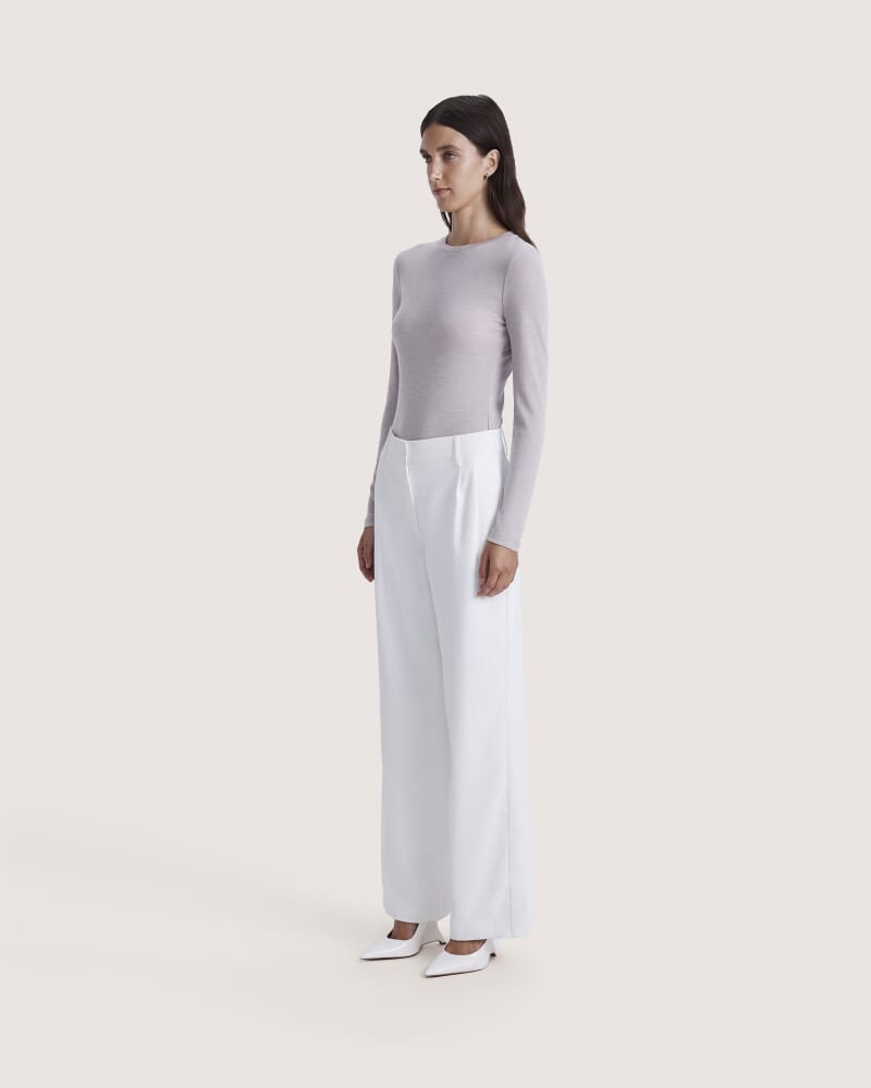 Dharma Tailored Wide Leg Pant in ALABASTER