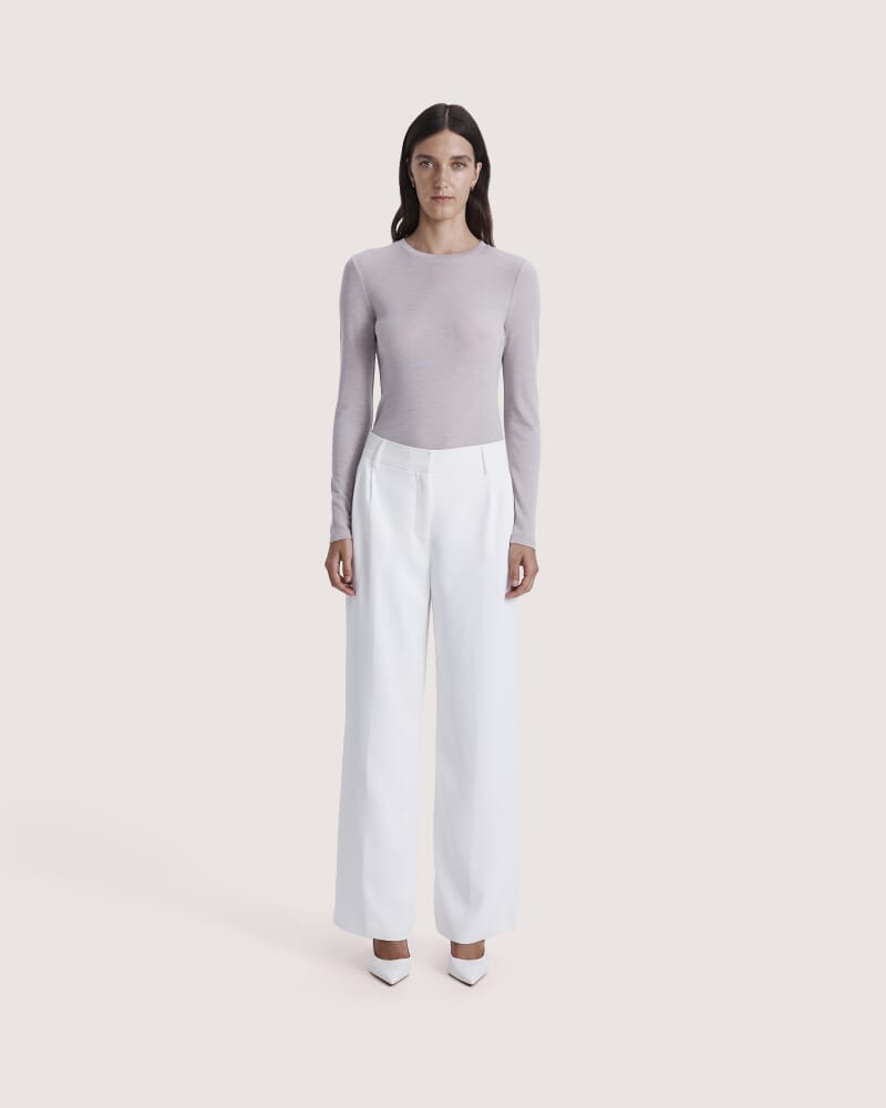 Dharma Tailored Wide Leg Pant in ALABASTER