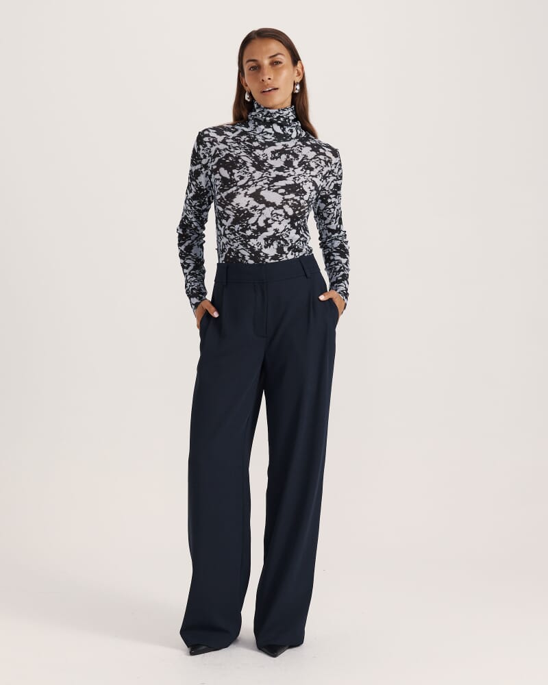 Dharma Tailored Wide Leg Pant in MIDNIGHT