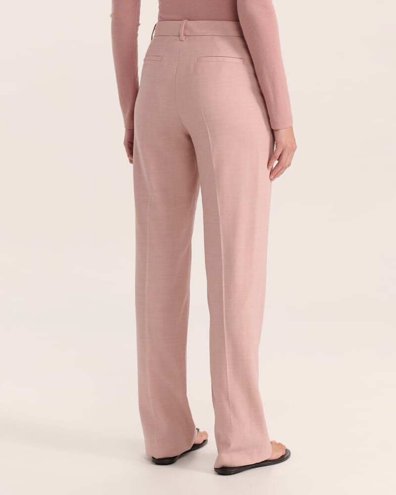 Celeste Wide Leg Wool Pant in PINK SALT