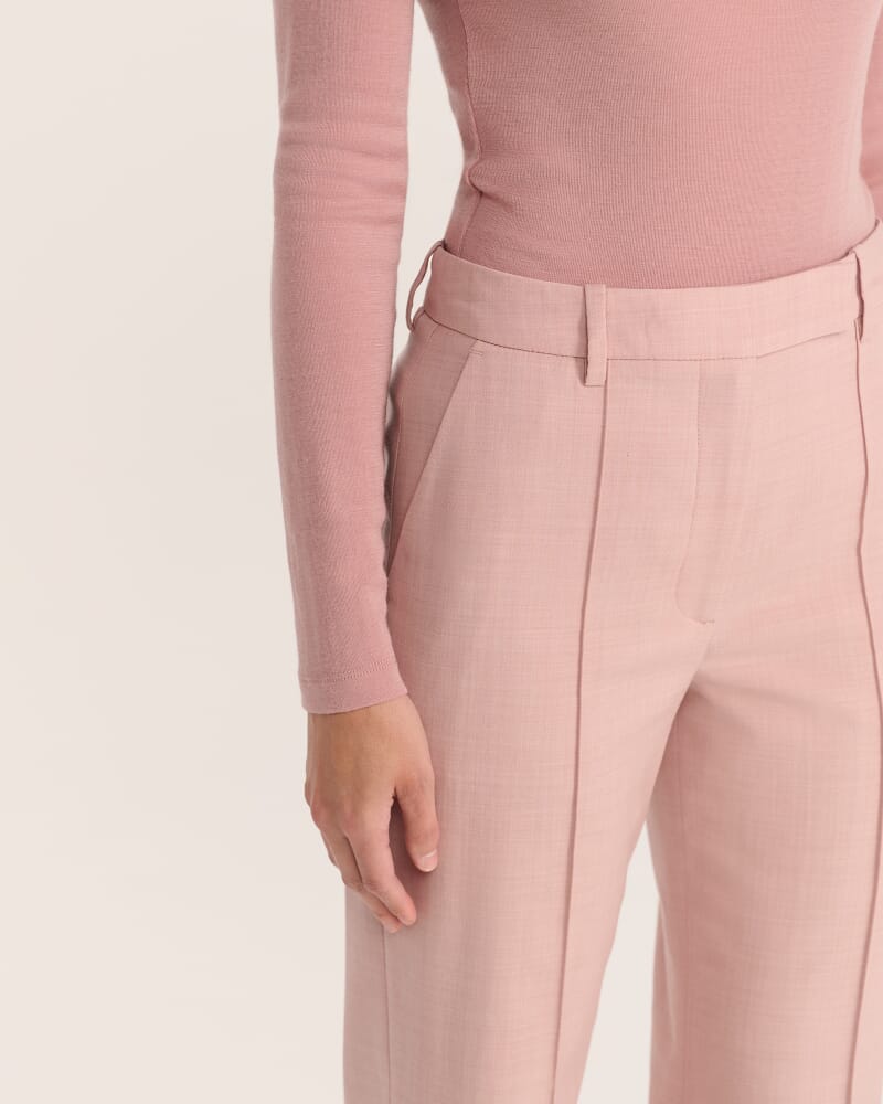 Celeste Wide Leg Wool Pant in PINK SALT