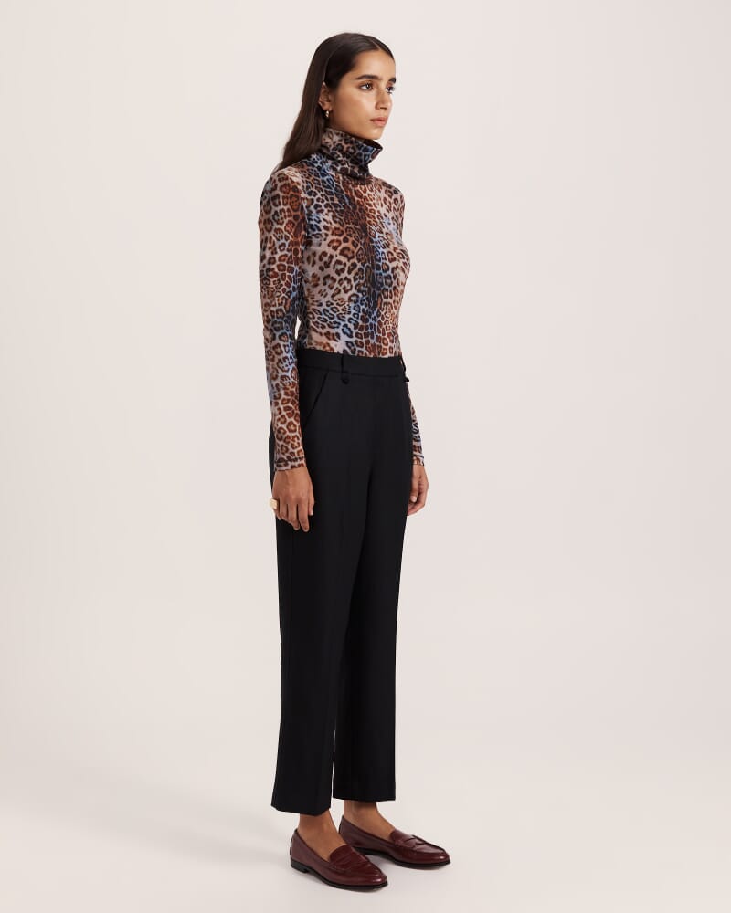 Prudence Wool Slim Leg Pant in BLACK