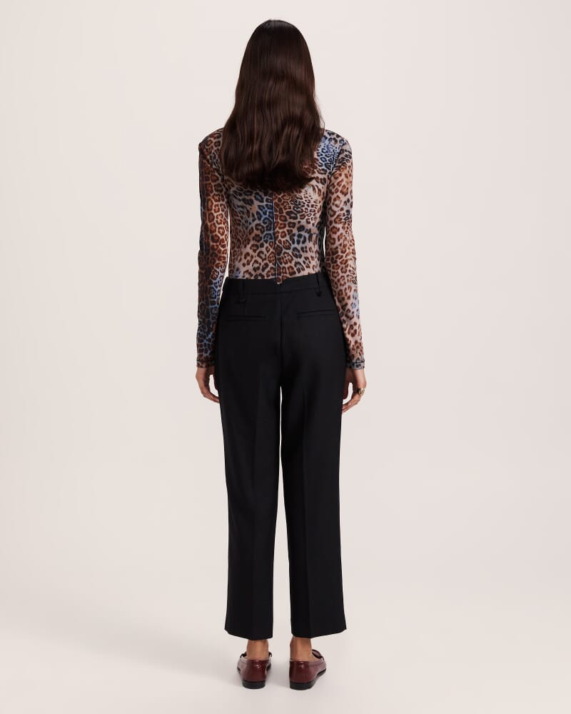 Prudence Wool Slim Leg Pant in BLACK
