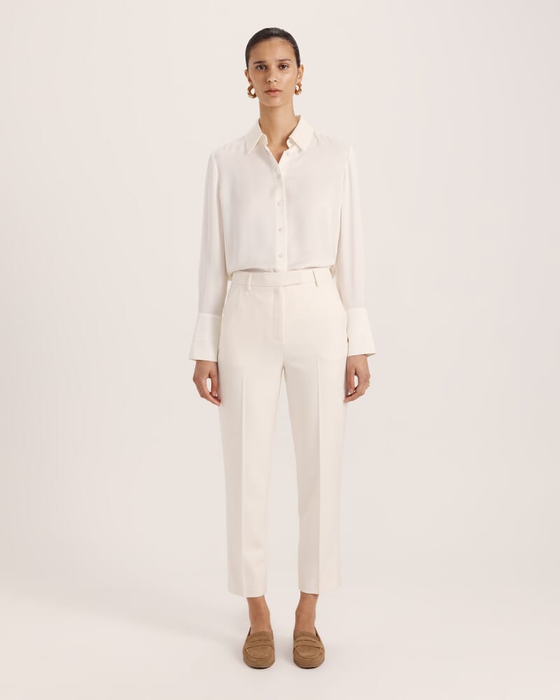 Prudence Wool Slim Leg Pant in MILK