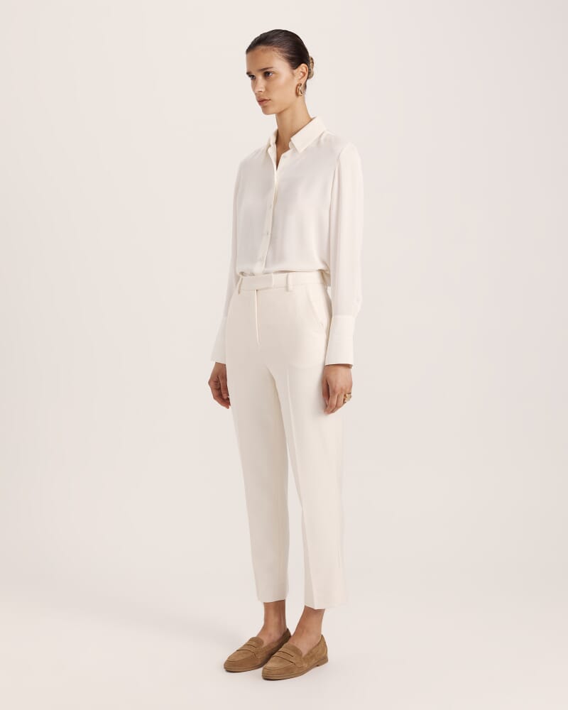 Prudence Wool Slim Leg Pant in MILK