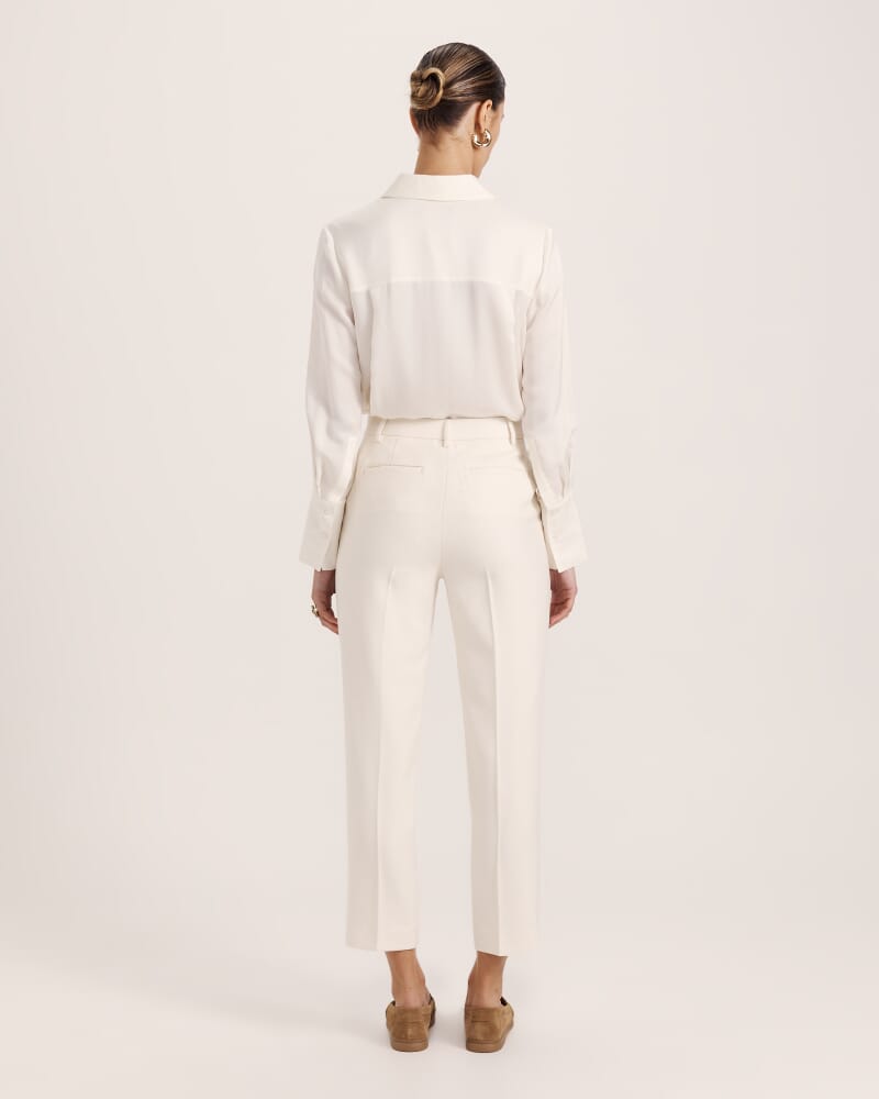 Prudence Wool Slim Leg Pant in MILK