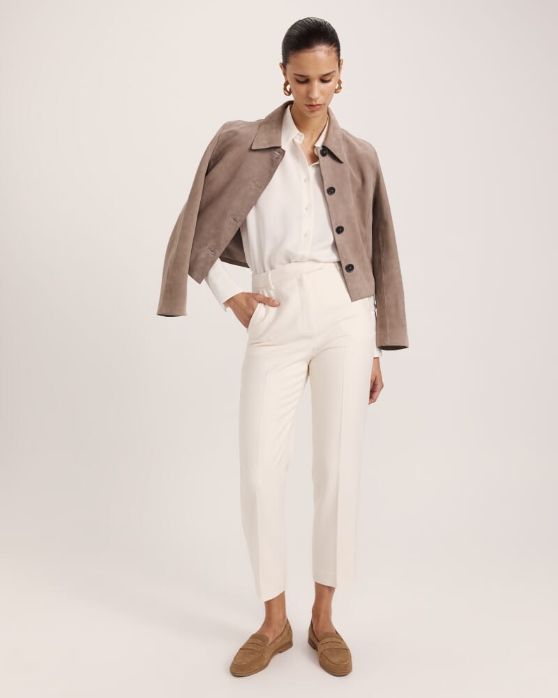 Prudence Wool Slim Leg Pant in MILK