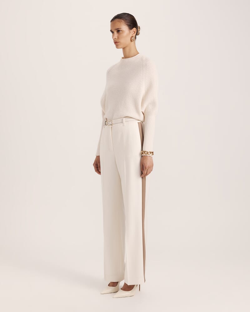 Prudence Wool Straight Leg Pant in MILK