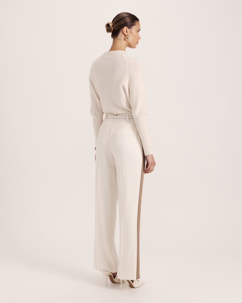 Prudence Wool Straight Leg Pant in MILK