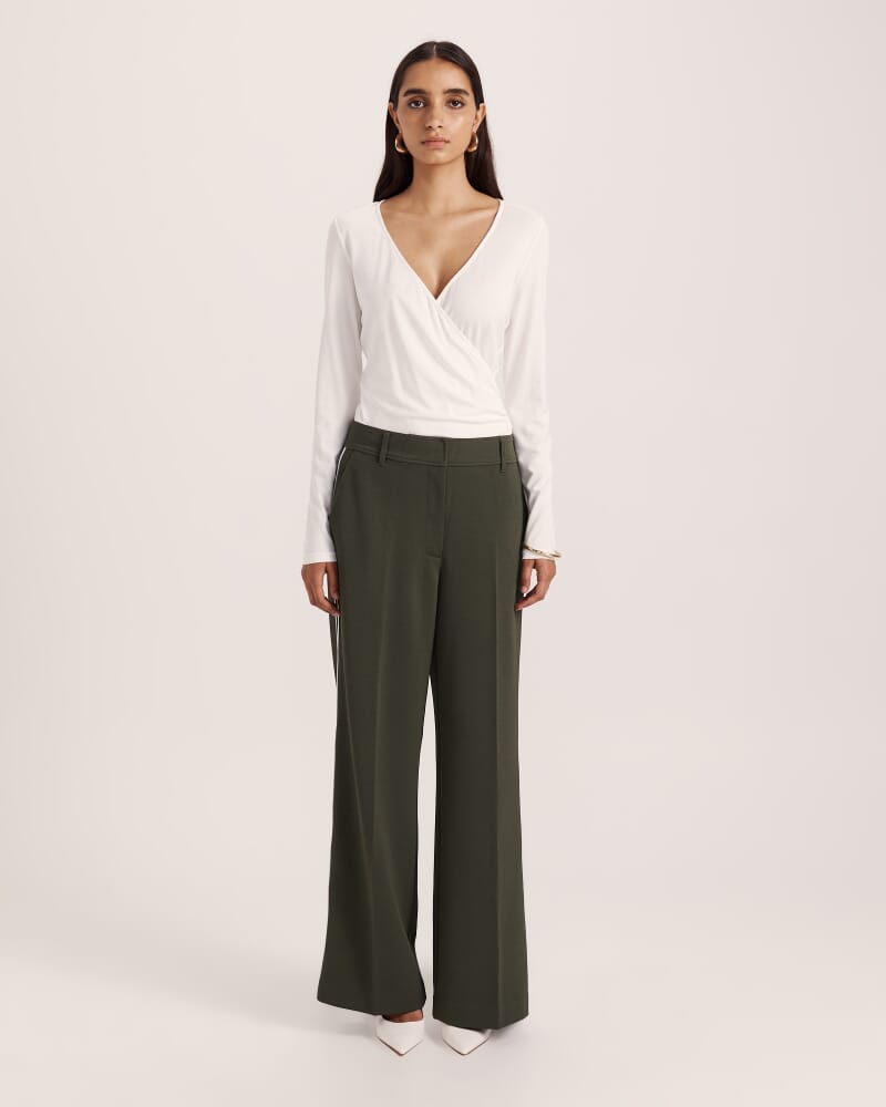Anais Stripe Pant in KHAKI