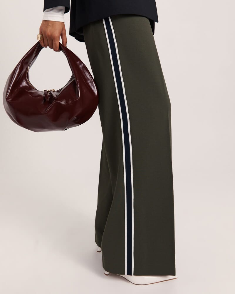 Anais Stripe Pant in KHAKI