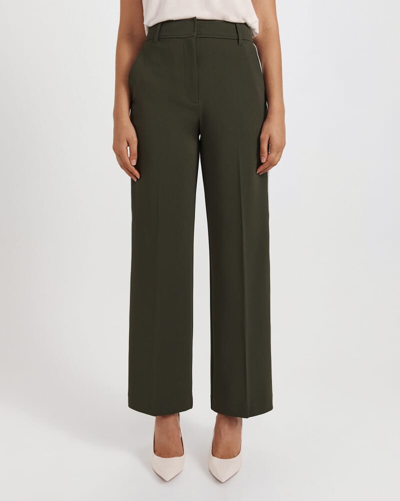Anais Stripe Pant in OLIVE