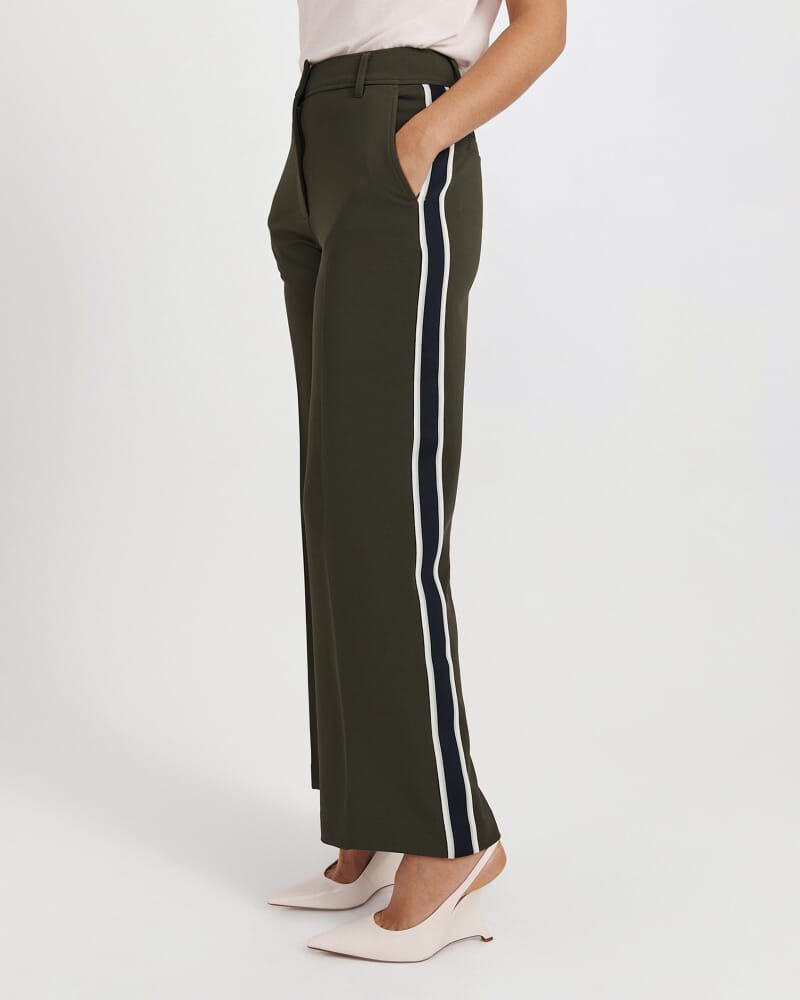 Anais Stripe Pant in OLIVE