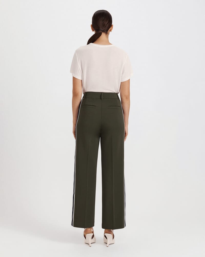 Anais Stripe Pant in OLIVE