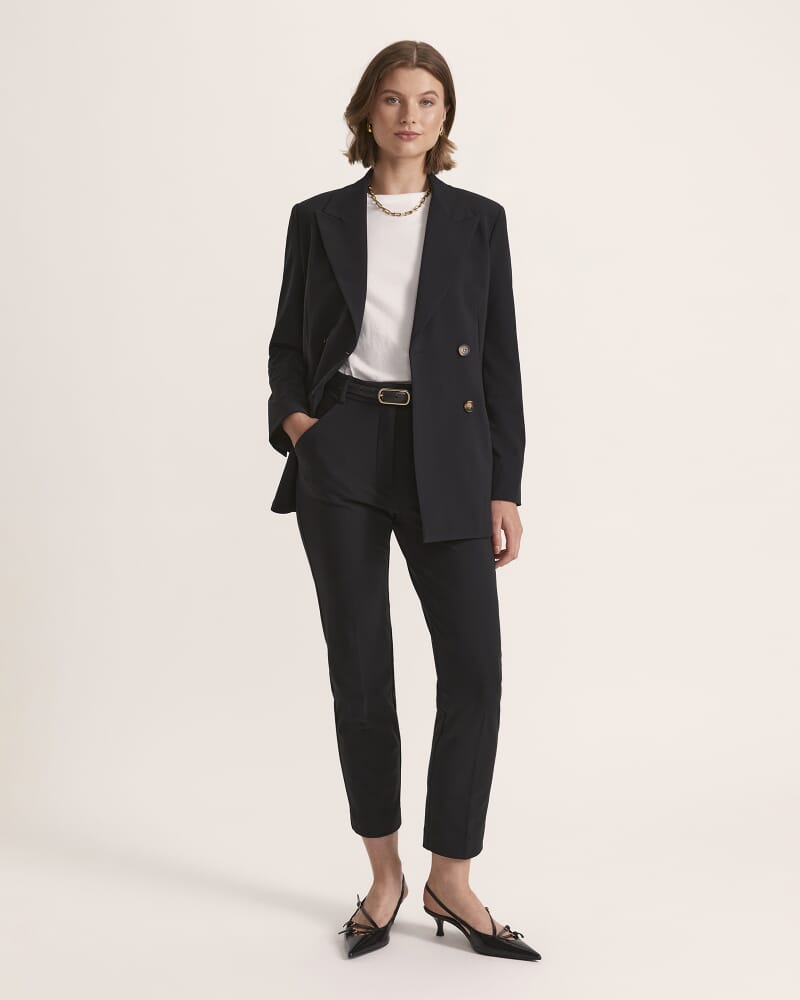 Deia Tapered Cropped Pant in BLACK