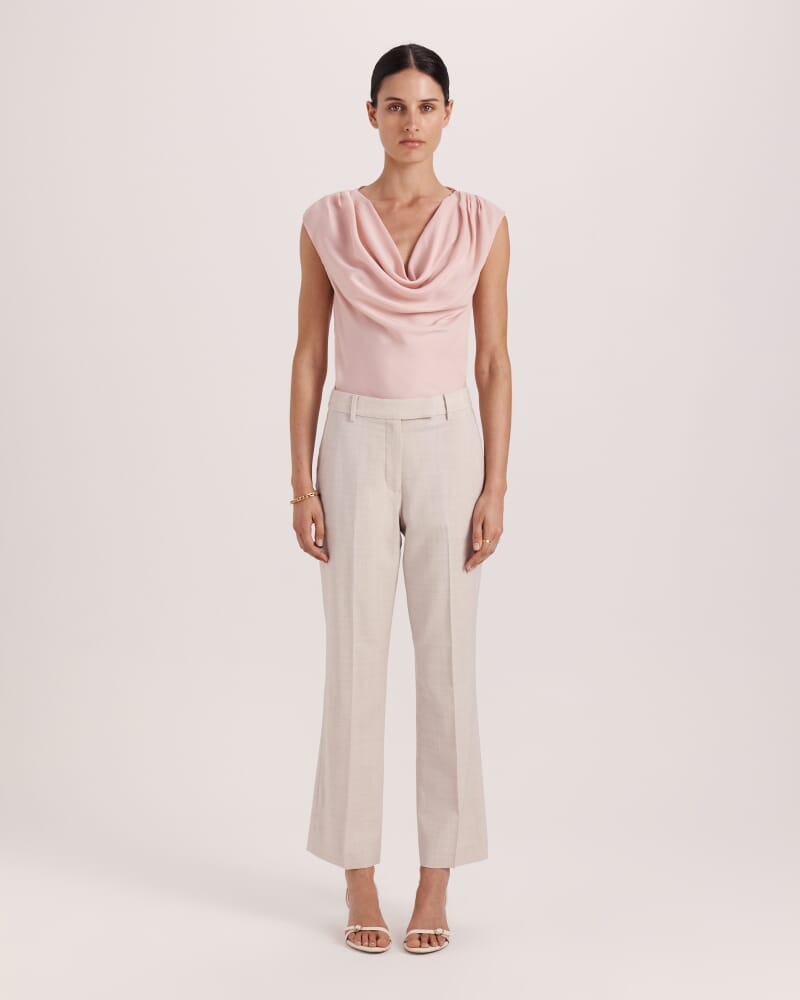 Celeste Wool Cropped Pant in OATMEAL MELANGE