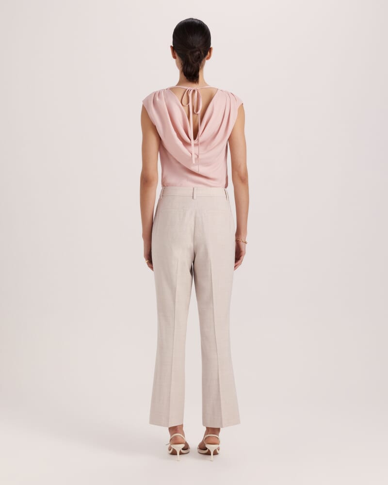 Celeste Wool Cropped Pant in OATMEAL MELANGE