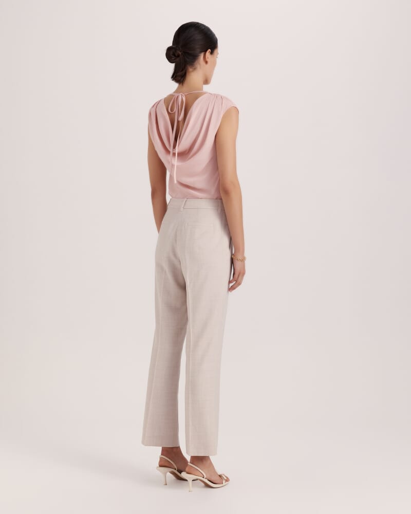 Celeste Wool Cropped Pant in OATMEAL MELANGE