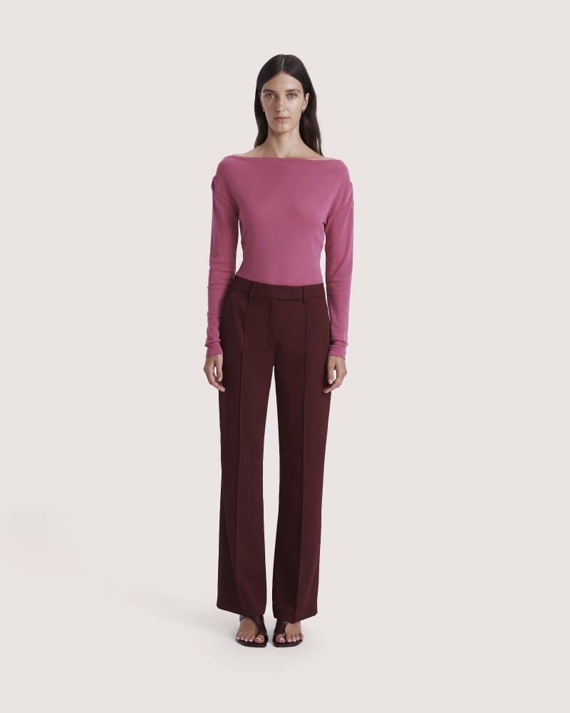 Dharma Wide Leg Pant in BERRY