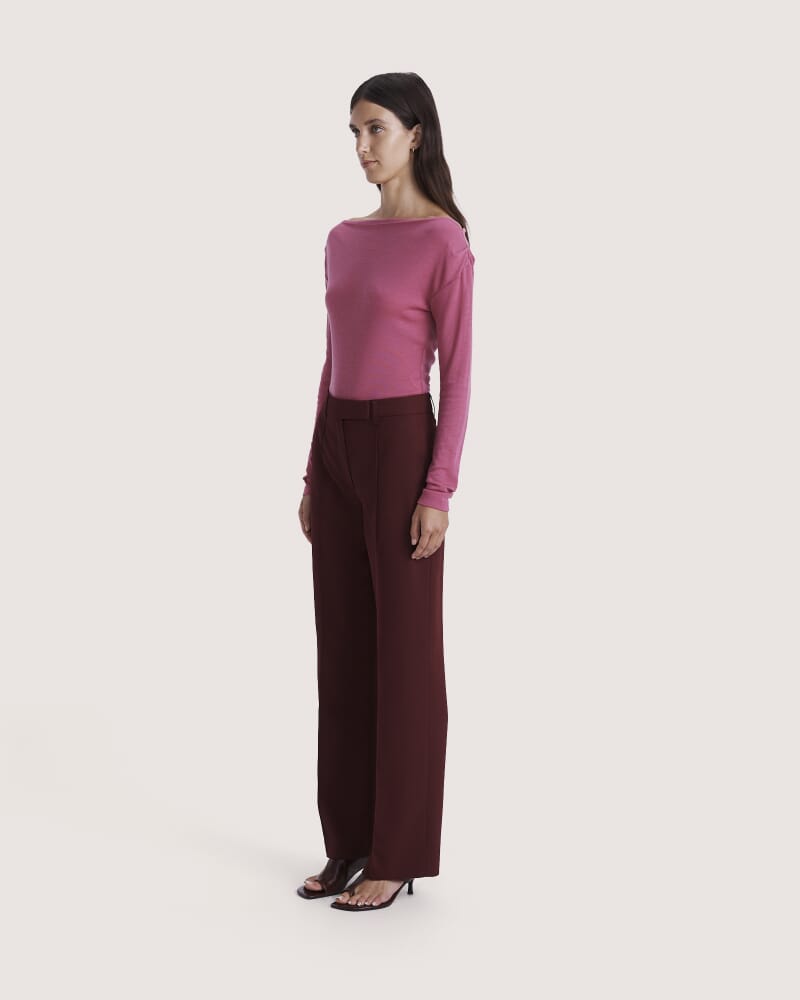 Dharma Wide Leg Pant in BERRY