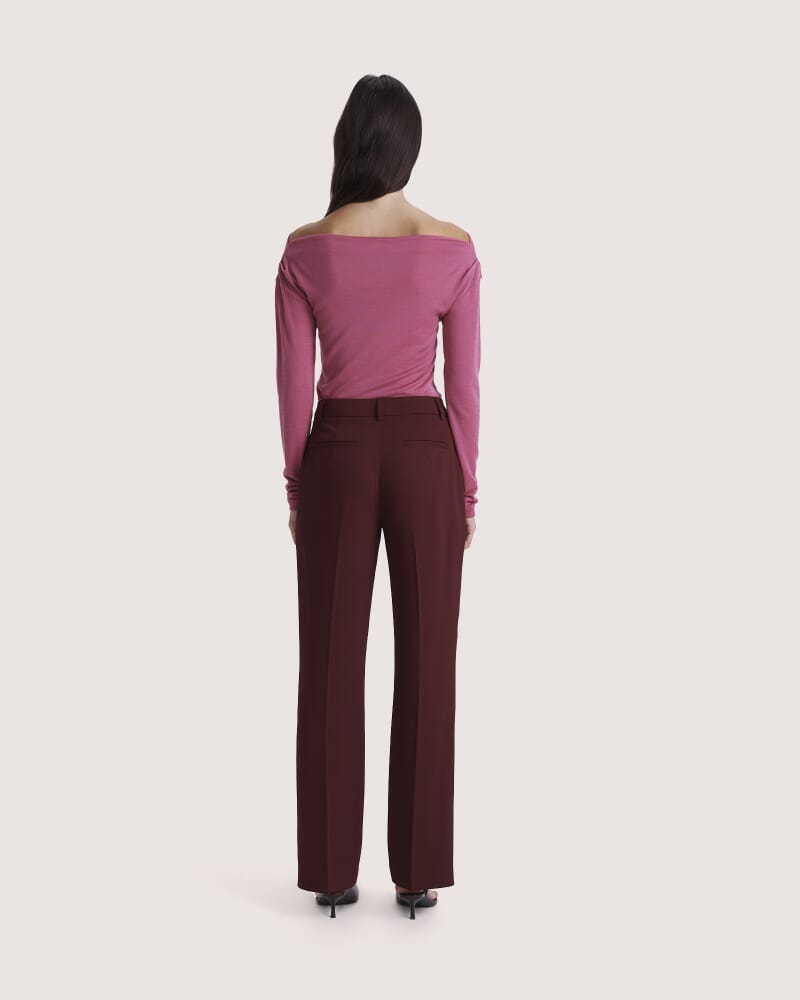 Dharma Wide Leg Pant in BERRY