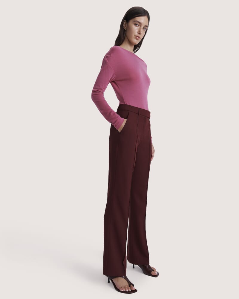 Dharma Wide Leg Pant in BERRY
