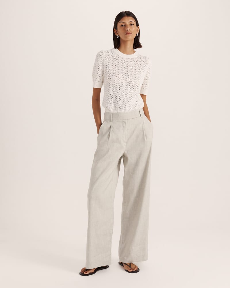 Mara Pleat Front Pant in FERN