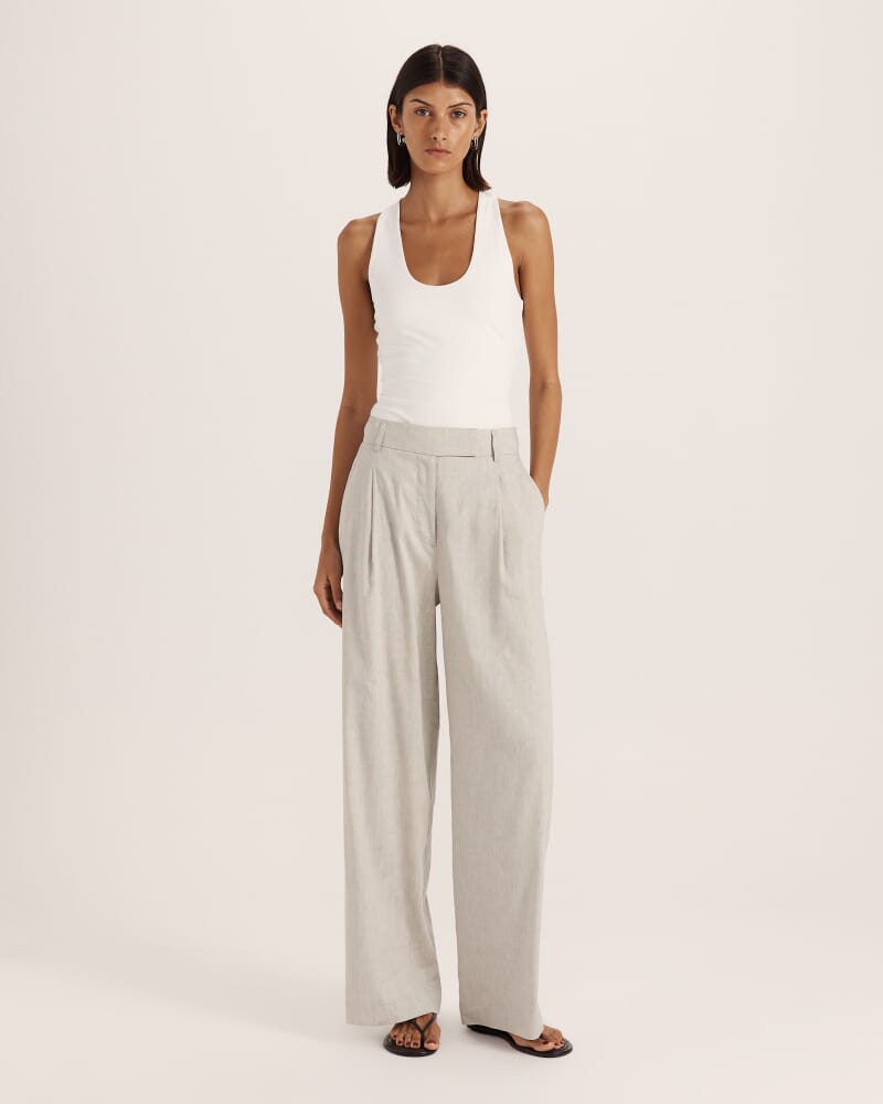 Mara Pleat Front Pant in FERN