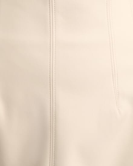 Viv Faux Leather Mini Skirt in VANILLA