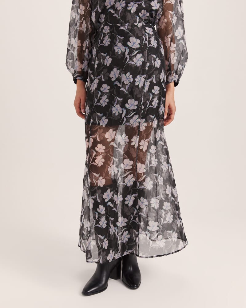 Primrose Silk Organza Skirt in MULTI