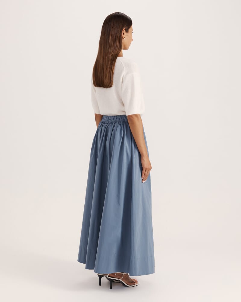 Belle Midi Skirt in BLUESTONE