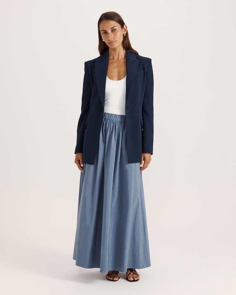 Belle Midi Skirt in BLUESTONE