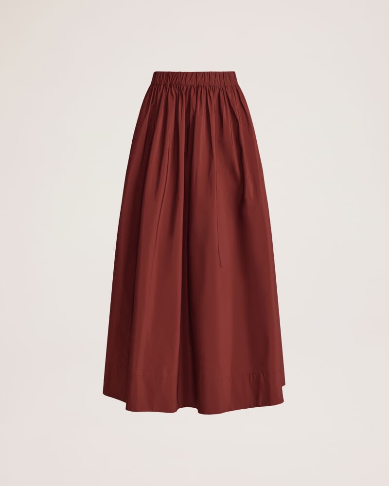 Belle Midi Skirt in MERLOT
