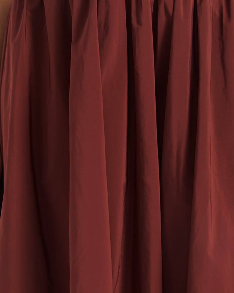 Belle Midi Skirt in MERLOT