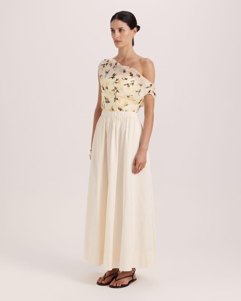 Belle Midi Skirt in VANILLA