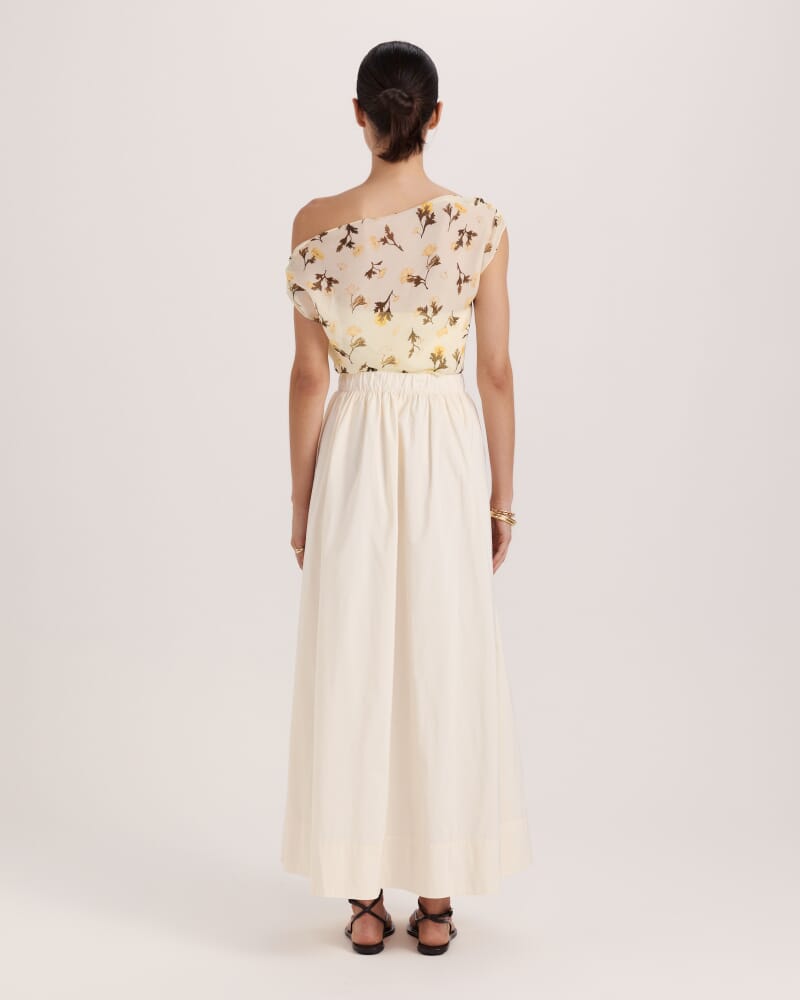 Belle Midi Skirt in VANILLA