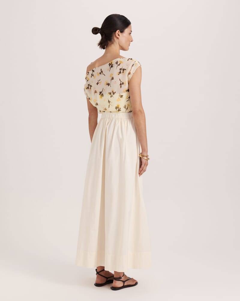 Belle Midi Skirt in VANILLA