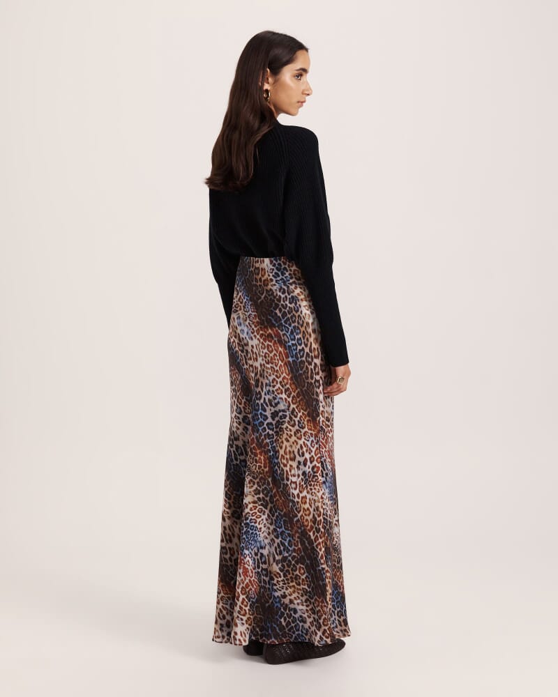 Malia Silk Midi Skirt in MULTI