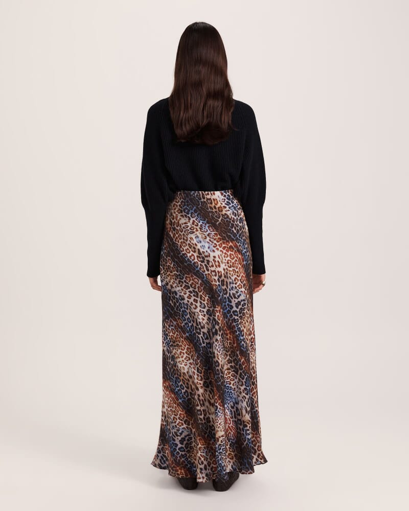 Malia Silk Midi Skirt in MULTI