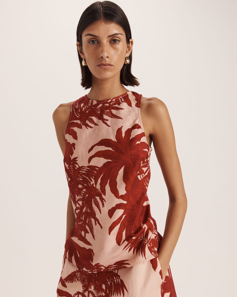 Brielle Top in RED MULTI